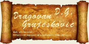 Dragovan Grujesković vizit kartica